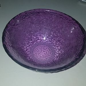 Purple glass bowl